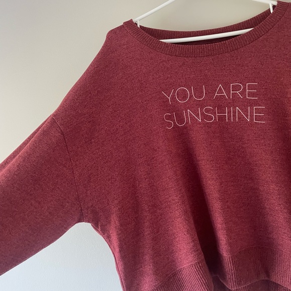 NWOT Hollister Gilly Hicks Dreamworthy Soft Crewneck Sweatshirt, Burgundy - Picture 3 of 6
